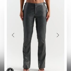Naked Wardrobe Gray Snakeskin Pants